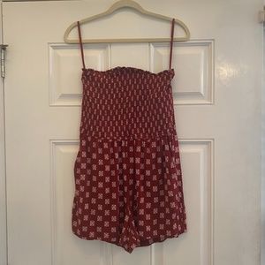 LOFT Beach Romper Red Size Medium